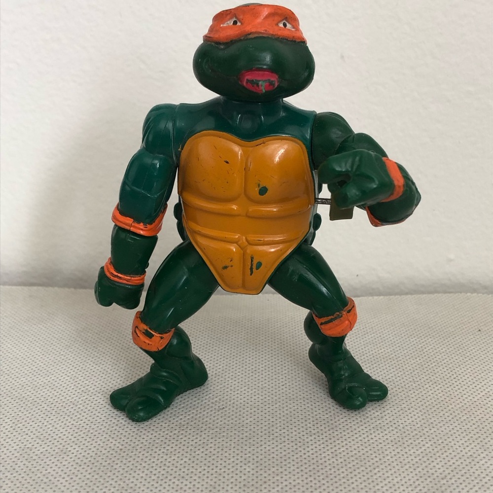 Vintage Teenage Mutant Ninja Turtles 'MICHAELANGELO' Wind Up Figure TMNT 1989